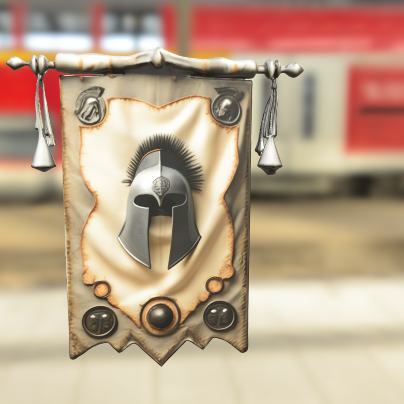 Ancient Warrior Banner Spartan Modelo 3D .c4d .max .obj .3ds .fbx .stl .blend