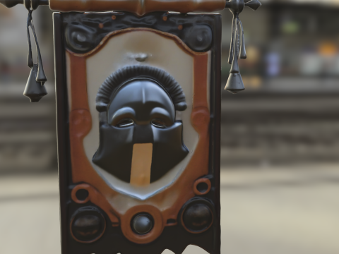 Ancient Warrior Banner Spartan Modelo 3D