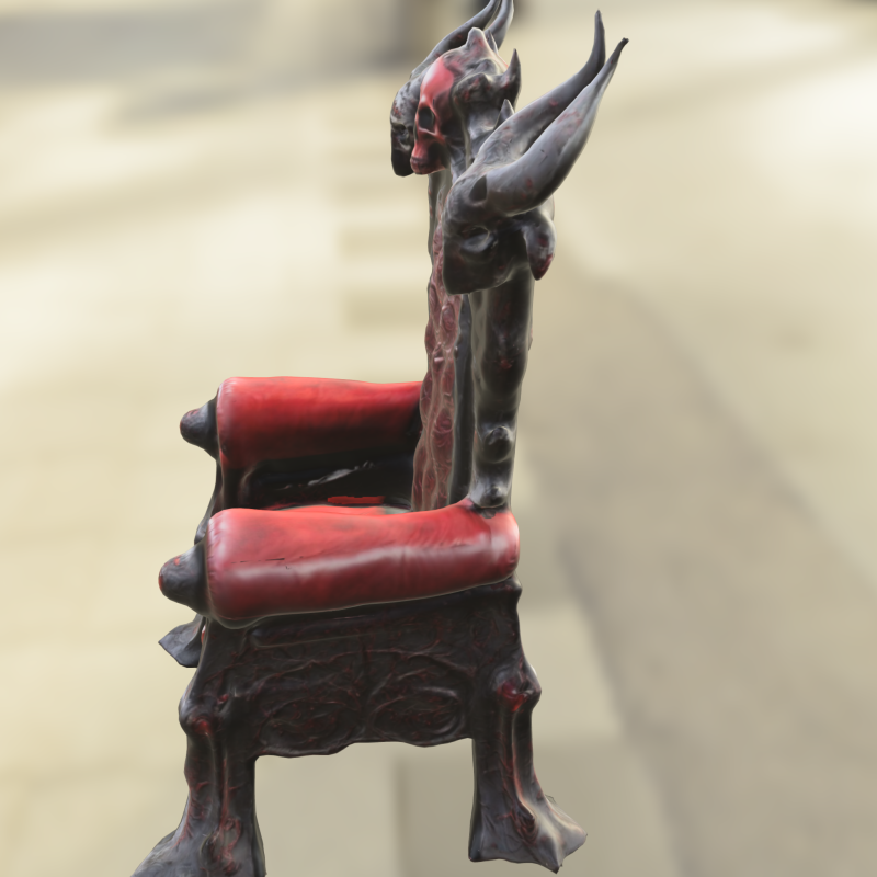 Hellfire Throne Demonic Skull Chair Modelo 3D .c4d .max .obj .3ds .fbx .stl .blend