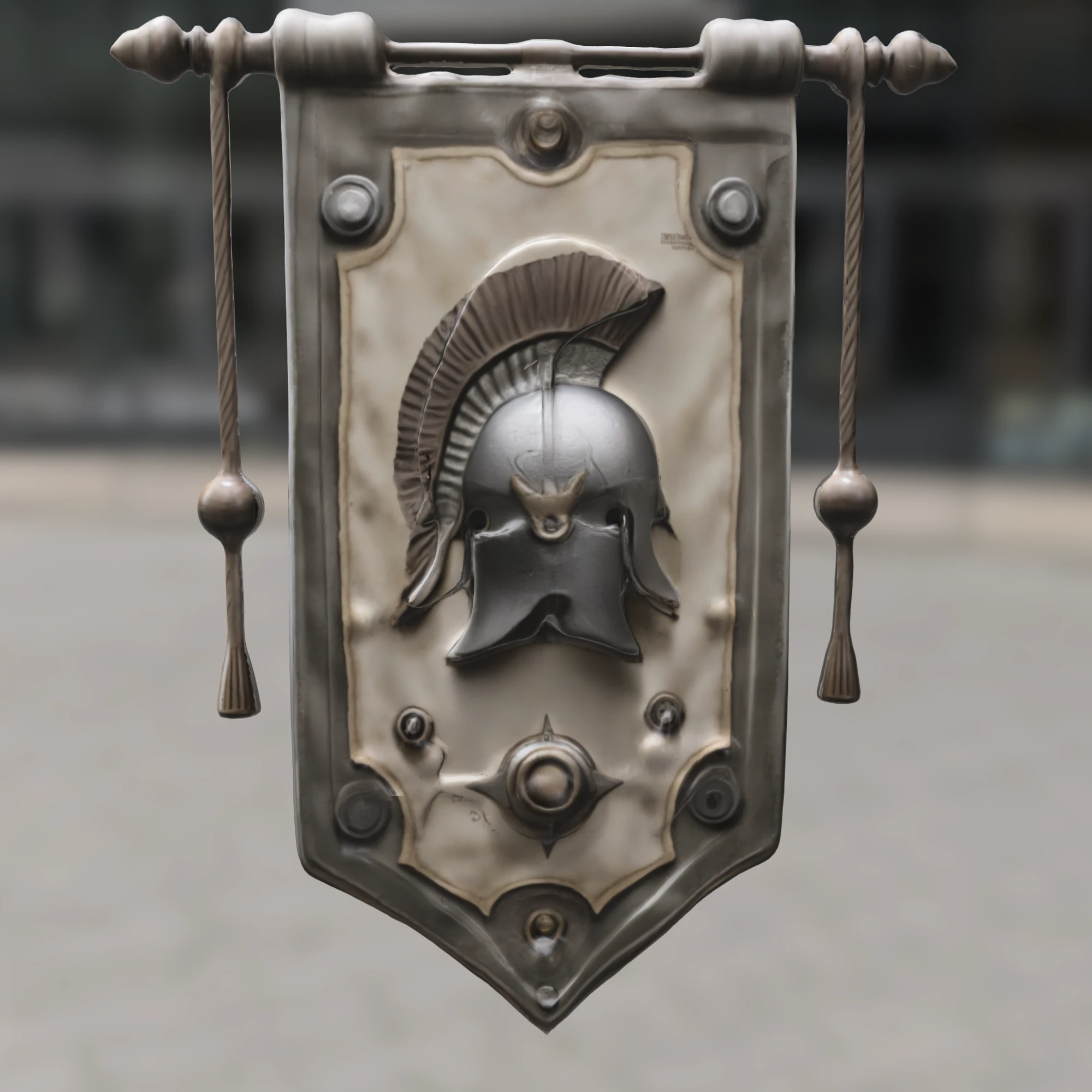 Spartan Honor Banner 3D Model .c4d .max .obj .3ds .fbx .stl .blend 