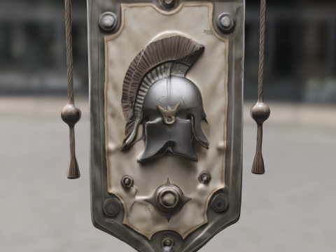 Spartan Honor Banner 3D Model