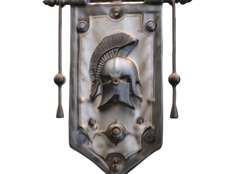 Spartan Honor Banner Modelo 3D