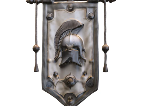 Spartan Honor Banner 3D Model