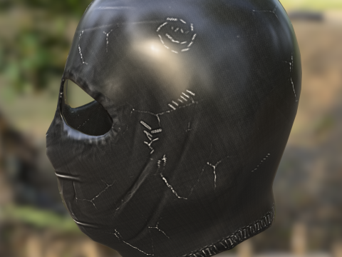 Stitched Leather Hood Mask balaclava 3Dモデル