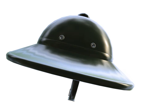 Vintage Military Pith Helmet 3D Model