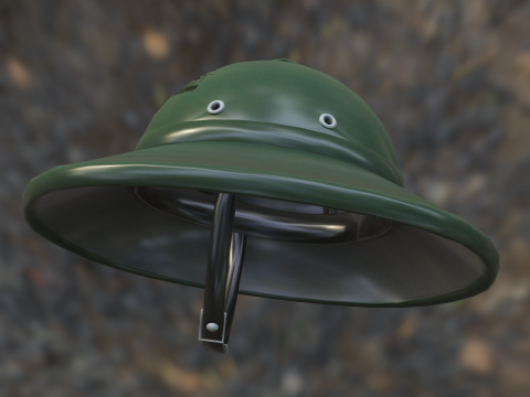 Vintage Military Pith Helmet 3Dモデル