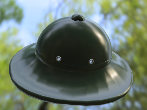 Vintage Military Pith Helmet 3Dモデル