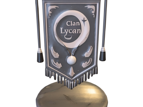 Clan Lycan Banner 3D 모델