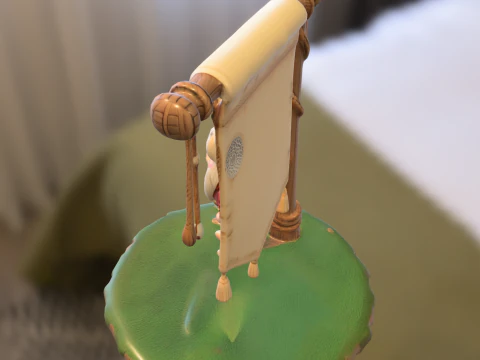 Gnome Banner 3D Model