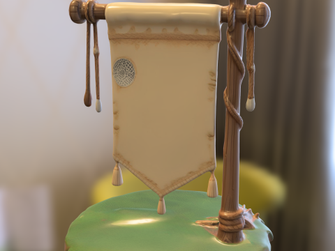 Gnome Banner 3D Модель