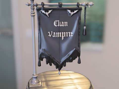 Vampire Clan Banner 3D Model