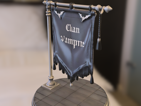 Vampire Clan Banner 3D 모델