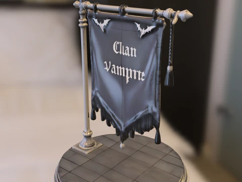 Vampire Clan Banner 3D Model