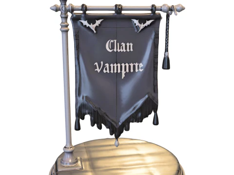 Vampire Clan Banner 3D Model