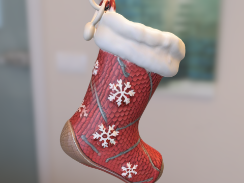 Hristmas Stocking Ornament Modèle 3D