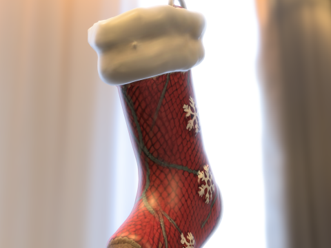 Hristmas Stocking Ornament 3D Model