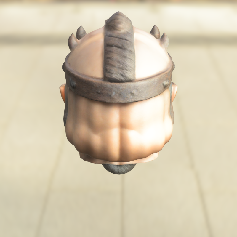 Dwarven Warrior King Head Model 3D .c4d .max .obj .3ds .fbx .stl .blend