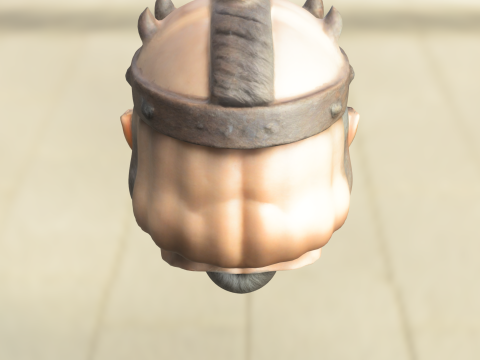 Dwarven Warrior King Head 3D Model