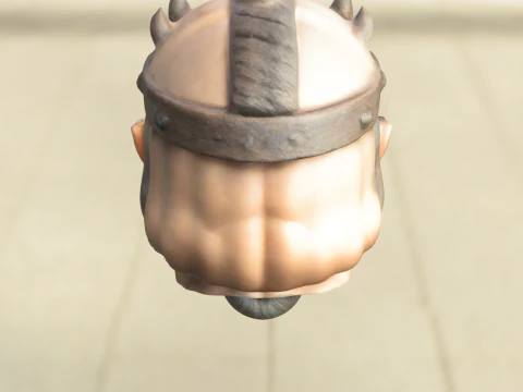 Dwergenkrijger koningshoofd 3D Model