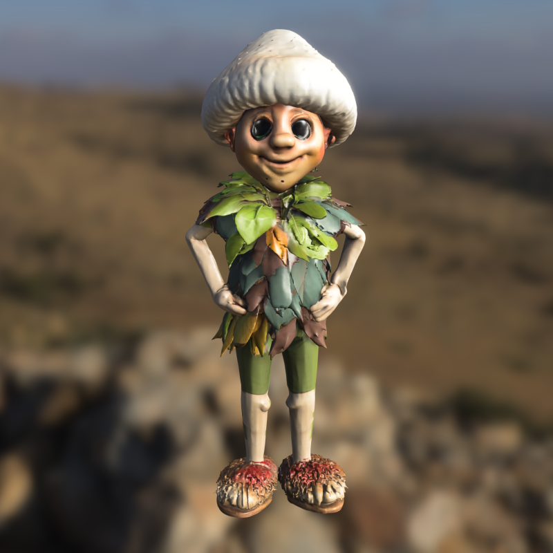 Forest Gnome 3D 모델 .c4d .max .obj .3ds .fbx .stl .blend