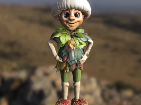 Gnomo della foresta Modello 3D