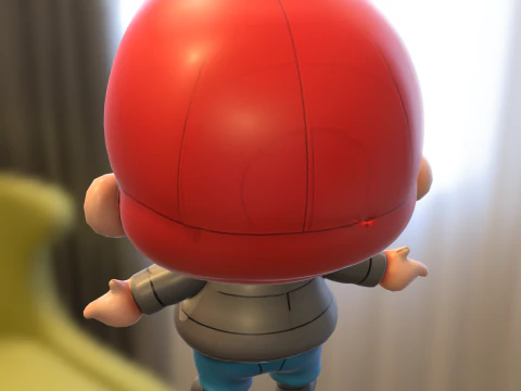 Chibi Boy Character 3D Model