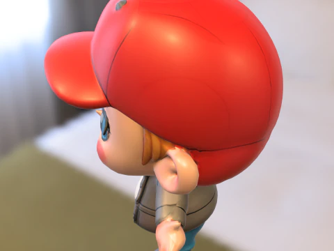 Chibi Boy Character 3D Model