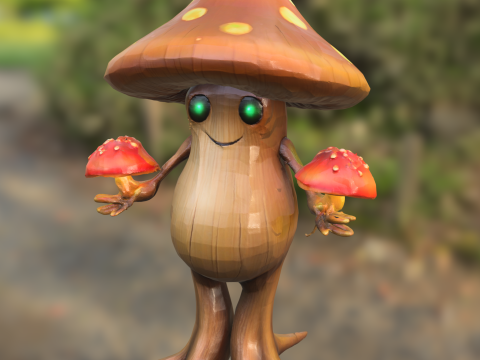 Mystic Mushroom Creature 3D Model
