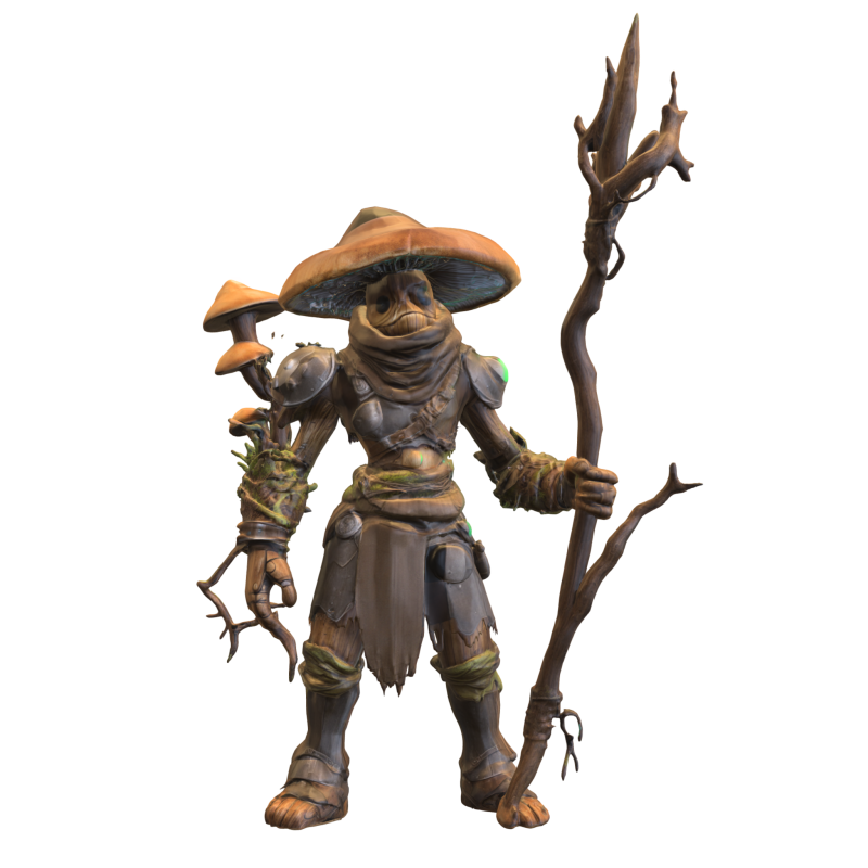 Myconid Warrior 3D Model .c4d .max .obj .3ds .fbx .stl .blend 