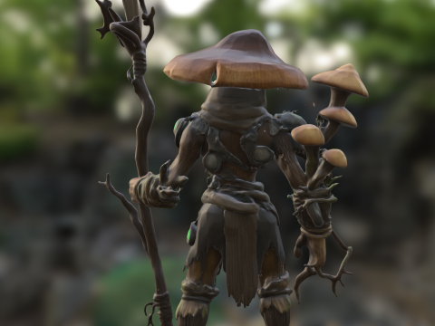 Myconid Warrior 3D Model