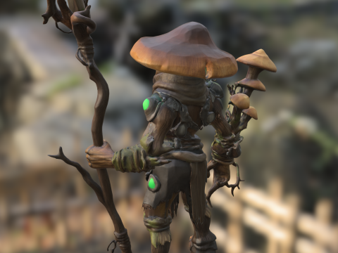 Myconid Warrior 3D Model