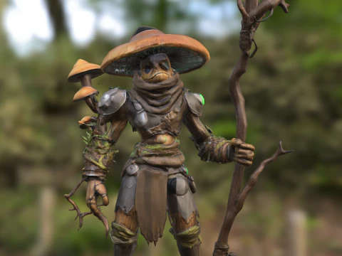 Myconid Warrior 3D Model