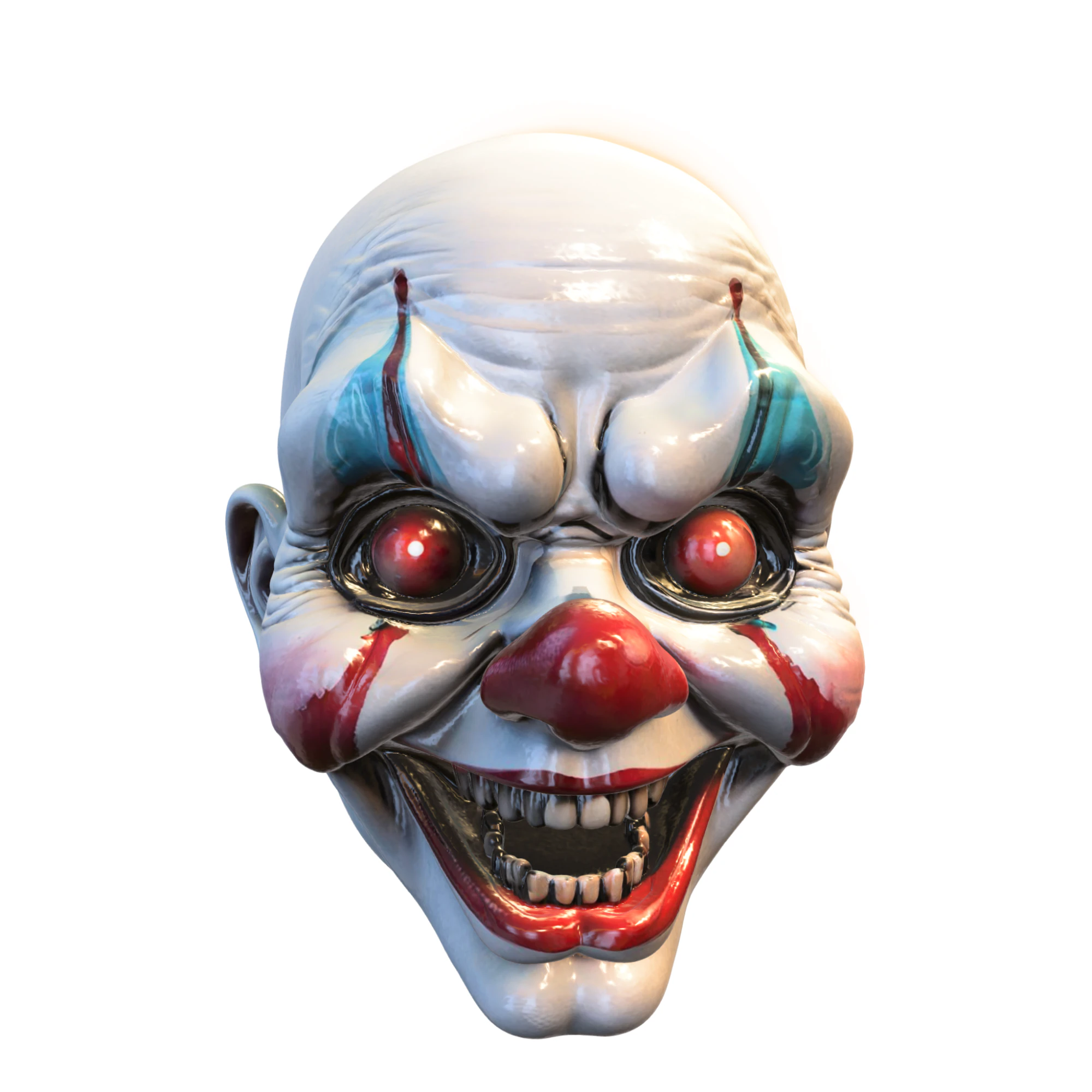 Killer Clown Horror Mask 3D Model .c4d .max .obj .3ds .fbx .stl .blend