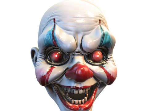Killer Clown Horror Mask 3D Model