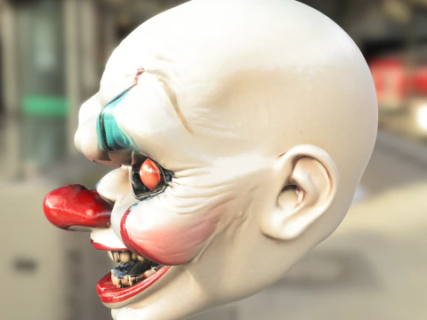 Killer Clown Horror Mask 3D Model