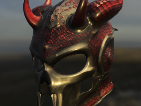 Infernal Warlord Mask 3D Model