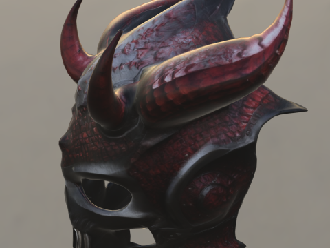 Infernal Warlord Mask Model 3D
