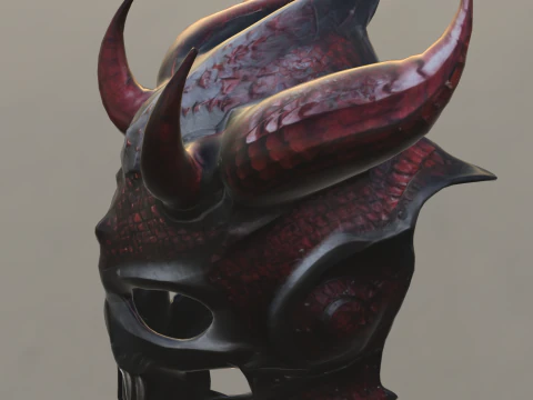 Infernal Warlord Mask 3D Model