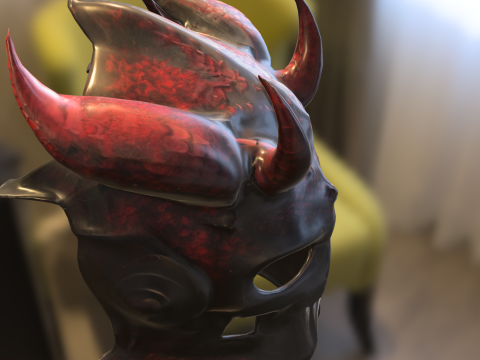 Infernal Warlord Mask Model 3D