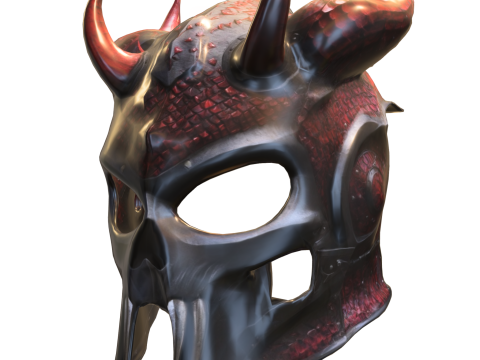Infernal Warlord Mask Model 3D