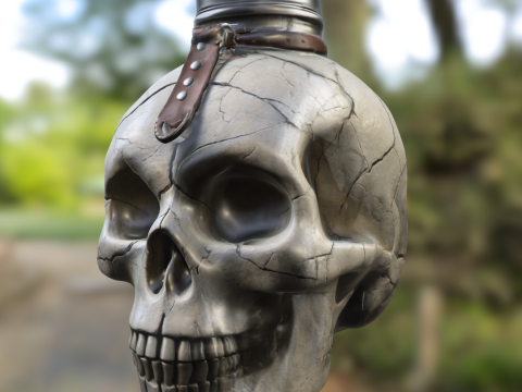 Skull Flask Potion Bottle 3D Model