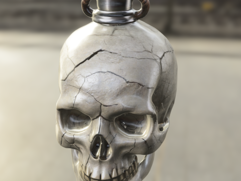 Skull Elixir Bottle 3D Model