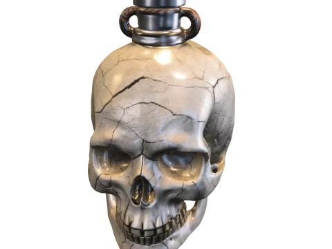 Skull Elixir Bottle 3D Model