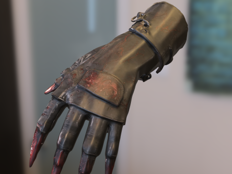 Demonic Clawed Hand with Battle 3D Model