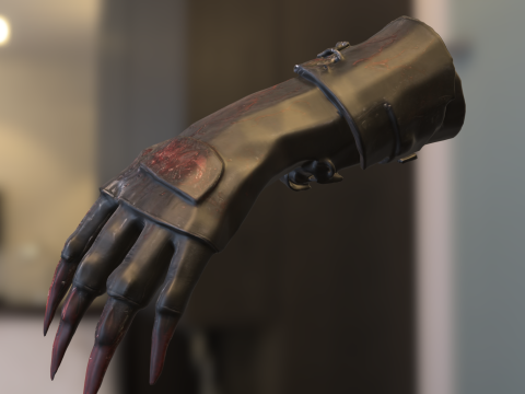 Demonic Clawed Hand with Battle 3D Modell