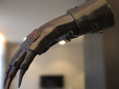 Demonic Clawed Hand with Battle 3D Modell