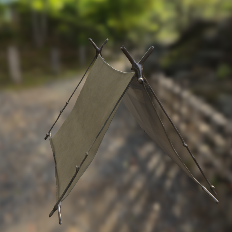 Medieval Canvas Tent 3D Modell .c4d .max .obj .3ds .fbx .stl .blend