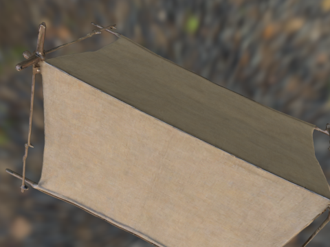 Medieval Canvas Tent 3D Modell