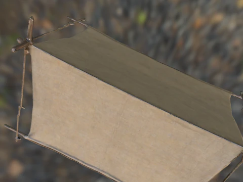 Medieval Canvas Tent 3D Model