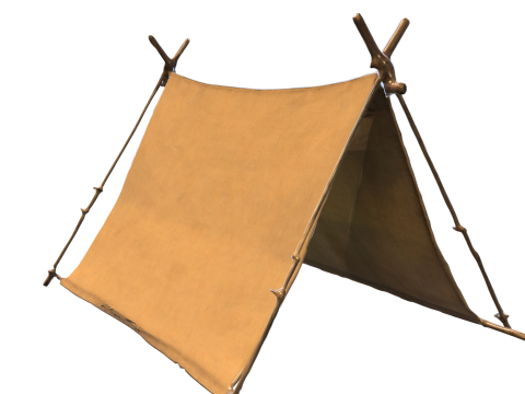 Medieval Canvas Tent 3D Modell